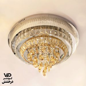 لوستر سقفی کد 30001 لوستر کریستالی لوستر پذیرایی لوستر مجلسی